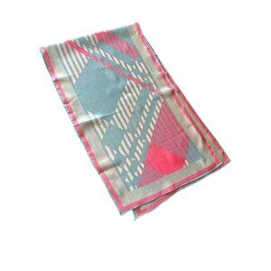 Vintage Hand Printed Acetate‎ Scarf Made In Japan